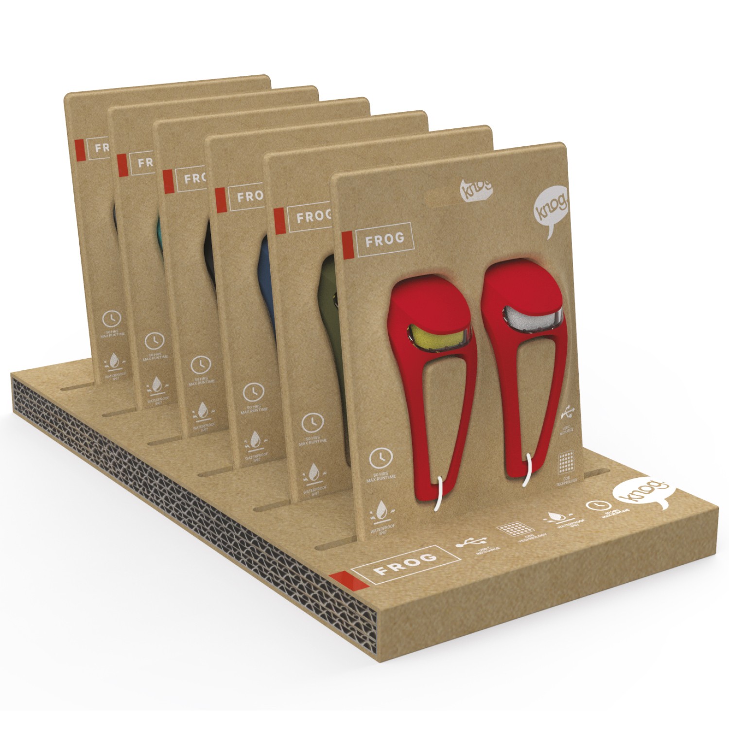 Frog USB Display de 6 Twinpacks clés USB 32Go en pack double pour commerce