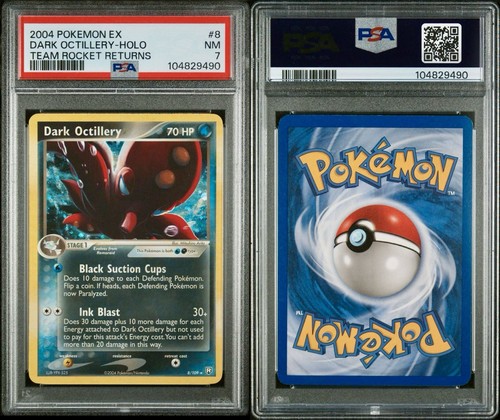 Dark Octillery 8/109 - PSA 7 Team Rocket Returns Holo Pokémon Card - Picture 3 of 3