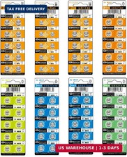 80PCS 1.5V Alkaline Button Cell Watch Batteries - Complete Assortment