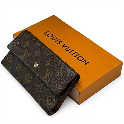 Louis Vuitton Monogram International Long Wallet Good Used From Japan