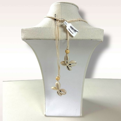 Free People Happy Days Shell Necklace NWT Neutral Bohemian Beach Choker Summer - Picture 6 of 16