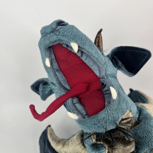 Folkmanis Sky Dragon Hand Puppet Teal Blue 24” Full Body Plush Toy Stuffed - Picture 6 of 7