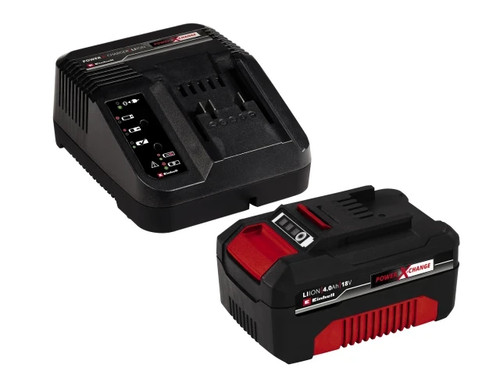 Einhell Batteria e Caricabatterie 4.0Ah per Tutte le Potenza X-Change 18V Starter Kit