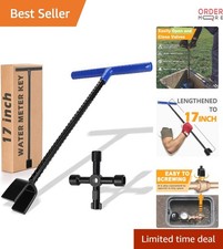 17 Inch Water Meter Key Heavy Duty Alloy Steel Utility Valve Wrench T-handle