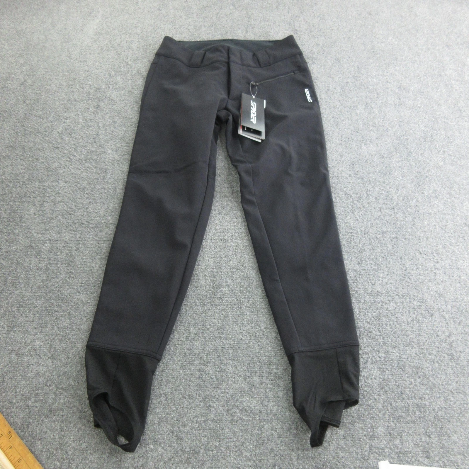 Spyder Pants Womens 6 Black Painted On Softshell Ski Snow Stirrup Lined Skinny