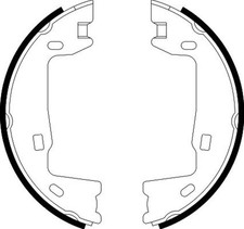 HELLA PAGID Bremsbackensatz Feststellbremse 8DA 355 050-321 für OPEL OMEGA V87 2