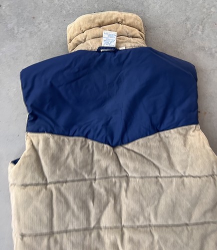 Vintage Ocean Pacific Vest Large Reversible Corduroy OP Puffer Weather Wear - Picture 10 of 14