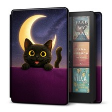 Case for Kindle Paperwhite 12th Gen 2024 - Slim Smart Auto Sleep Cover, Cat Moon
