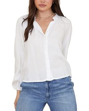 Bella Dahl Long Sleeve Shirred Raglan Shirt L #9812250 97463663