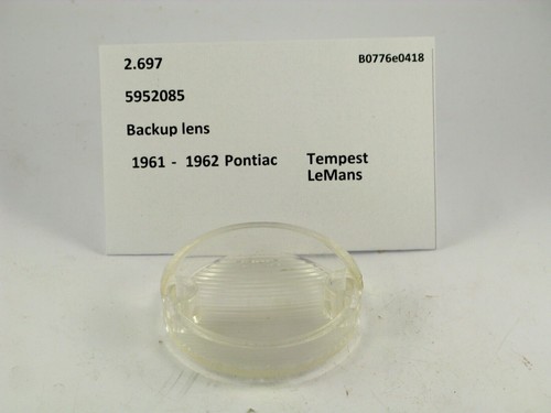 1961-1962 Pontiac Tempest LeMans NOS backup lamp lens 5952085 - Picture 2 of 4
