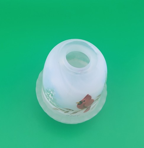 Vintage Fenton handbemalte Cardinal signierte Glas Feenlampe handbemalt - Bild 18 von 18