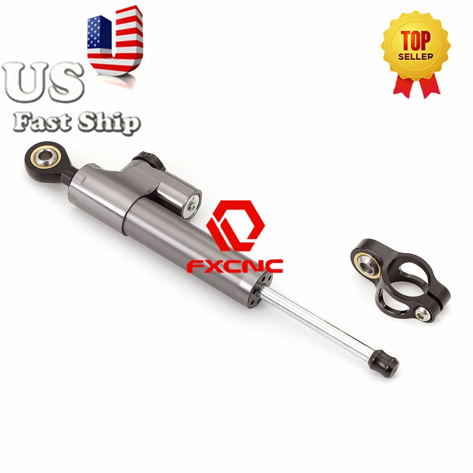 Amortiguador de dirección gris invertido lineal para CBR600F F4 F4i CBR954 929 CNC Foto 3 de 4