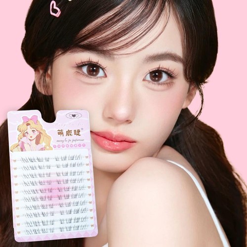 Glue-free false eyelashes,Curl Anime Lashes Natural Wispy Fake Lashes Fairy GX - Picture 12 of 23