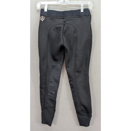 Pantaloni da equitazione invernali in pile con fiori per ragazze taglia 14 - Foto 4 di 11