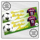 Personalised Football Birthday Banner Any Name Age Team - Custom Kids Party 10