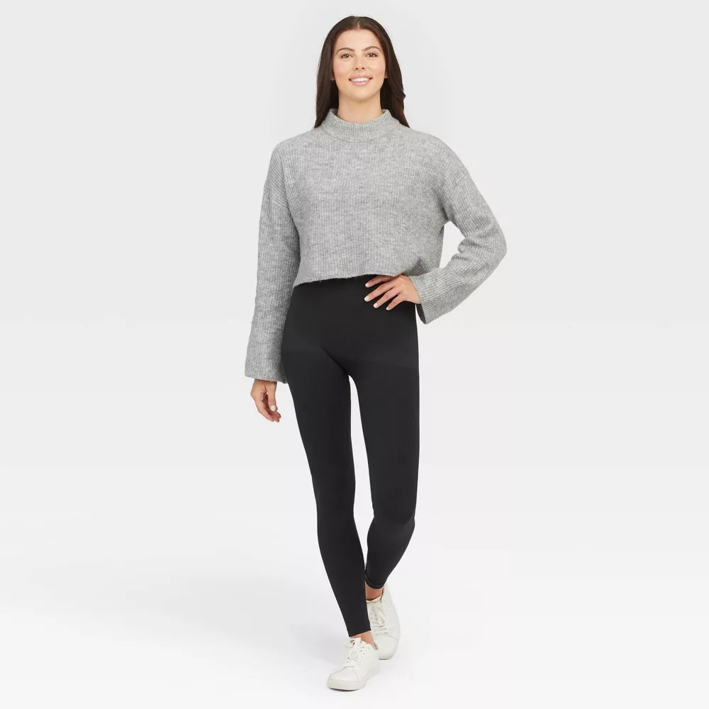 Женские бесшовные леггинсы с высокой талией ASSETS by SPANX - Черный M