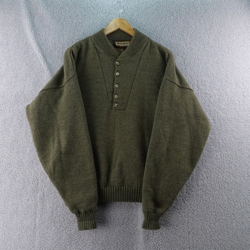 Vintage Remington Mens XL Olive Green Wool GoreTex Knit XCR Pullover Sweater - Picture 2 of 7