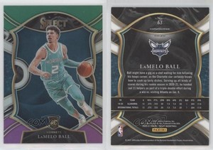 2020 Panini Select Concourse Green White Purple Prizm Lamelo Ball #63 Rookie RC