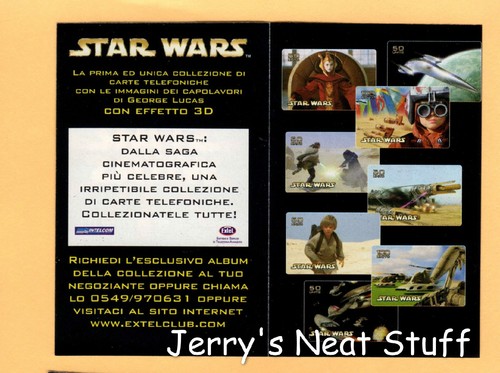PHANTOM BEDROHUNG MONTAGE AMADALA Italienische Telefonkarte LENTIKULAR 3-D Italien STAR WARS - Bild 4 von 4
