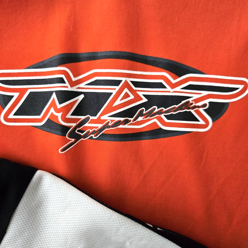 Athletic Works MX Motocross Super Machine Jersey 90s Y2K SZ L Rare VTG Motocross - Picture 3 of 12