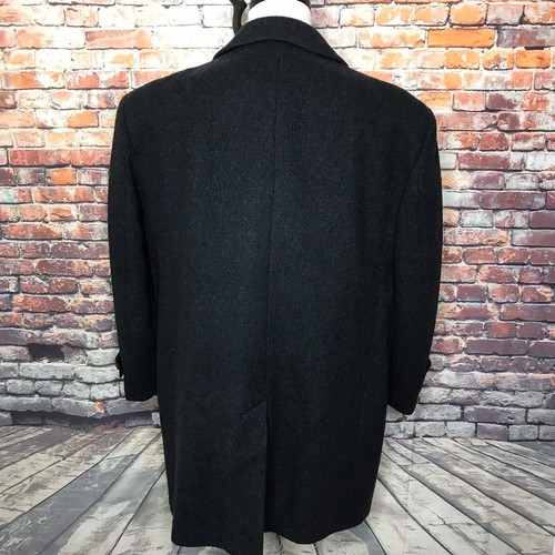 Anthrazitgrauer Merinowolle Mantel Jacke Herren Größe 44 Regular - Bild 5 von 9