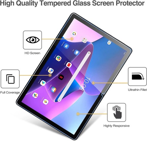 Verre dur 9H Lenovo Tab M10 (3e génération) 10,1 To-328 2022 film blindé verre couverture complète - Photo 4/8