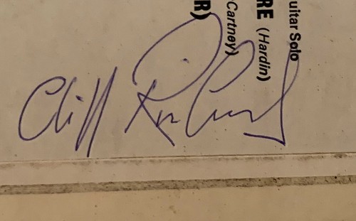 CLIFF RICHARD SIGNED LP LIVE AT TALK OF THE TOWN 1970 GREAT ALBUM FAB AUTOGRAPH  - Imagen 3 de 5