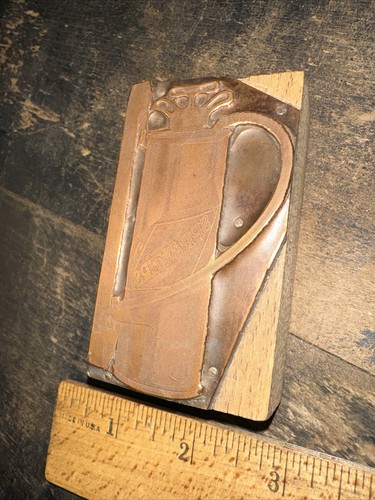 Print Block “ Antique Sprayer “ Copper Face - Picture 3 of 10