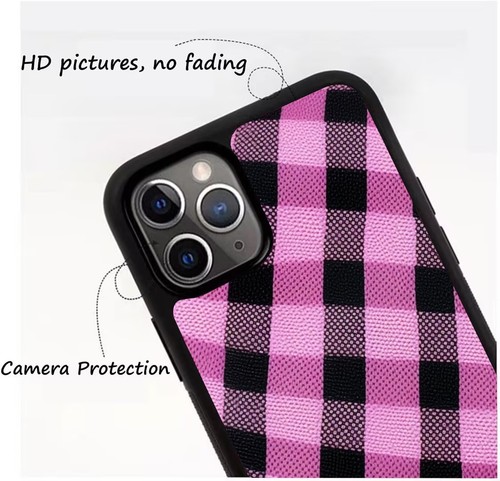 For Samsung A15 A16 S23 S24 S25 Ultra FE Non slip Case Red gingham plaid pattern - 第 14/25 張圖片