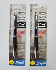 Scripto Pro 21 automatic pencil vintage 2003 0.7mm HB lead NIP rubber grip blue
