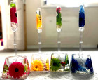 NEW Bathroom Cleaning Clear Acrylic Toilet Brush Holder Floating flowers D.I.L