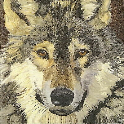 Two Can Art 4x Paper Napkins for Decoupage Craft and Party Sauvage Wolf