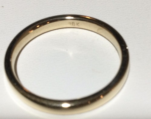 Anello stile fede nuziale in oro giallo 18 kt - Foto 6 di 7