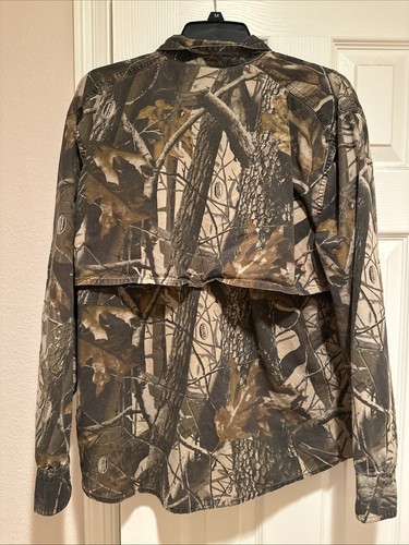 Vintage Woolrich Realtree Hardwoods Camo Mens Medium Long Sleeve Shirt Hunting - Picture 5 of 6