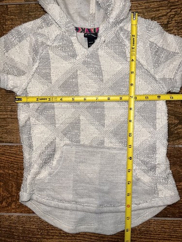 Boy's Art Class Gray Short Sleeves Hoodie Size XS (4/5) Nubby Cotton *TOP ONLY* - Picture 7 of 8