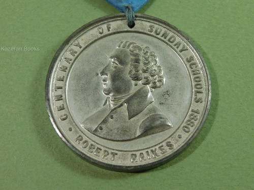 Antique Victorian Robert Raikes Centenary Of Sunday Schools Medal 1880 - Foto 2 di 12