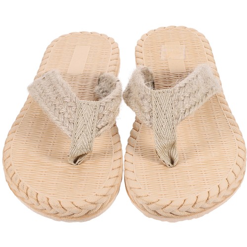 Scarpe da casa donna infradito supporto arco plantare imitazione paglia infradito - Foto 4 di 12
