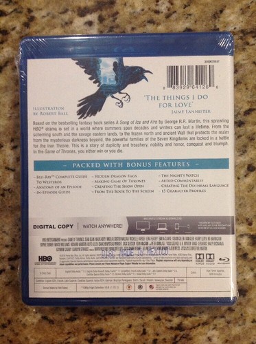 Game of Thrones: Season 1 (Limited Edition Robert Ball Cover,Blu-ray,Digital)NEW - Picture 2 of 6