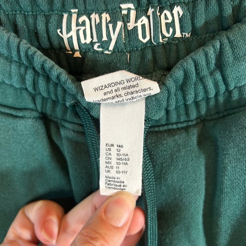 Harry Potter X H&M Hogwarts Youth 10-12 Sweat Pants Green - Picture 5 of 10