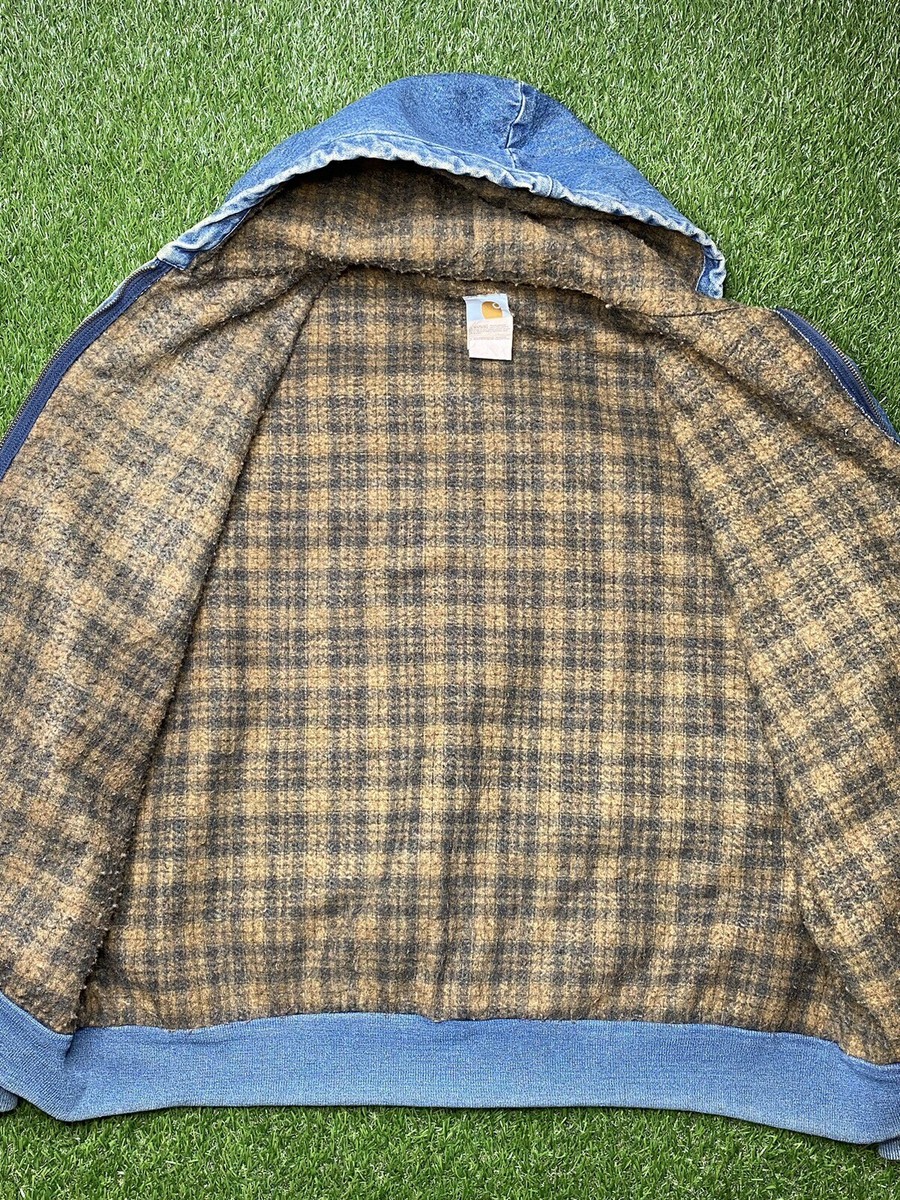 VTG Carhartt J08 DST Denim Blanket Lined Jacket A$AP Rocky