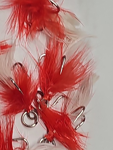 15 Dressed Treble Hooks with Vibrant Feathers Hook size #4* Hook Length 2.3cm - Picture 6 of 7