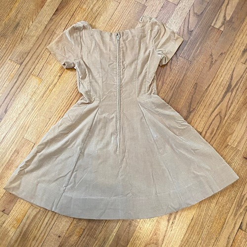 VTG Jonathan Logan Tan Velveteen Embroidered Dress XS or S - Picture 4 of 15