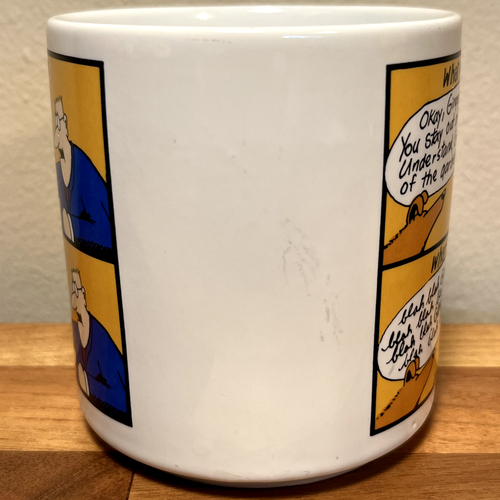 THE FAR SIDE Tazza Vintage 1983 What We Say to Dogs Zenzero Blah Gary Larson OZ Cup - Foto 4 di 13