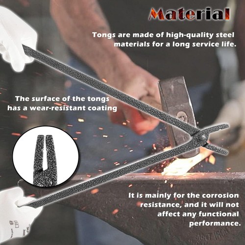 Schmied 1/4 Zoll Flachbackenzange für Halt 1/4" Flachstange, Rundstange, Vierkantstange - Bild 6 von 8