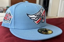 NWT New Era MLB Anaheim Angels 40th Season Retro Throwback Cap Hat Sz 7 5/8