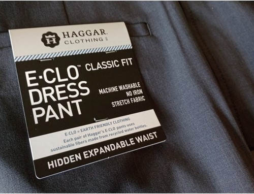 Haggar trousers *size 32 waist x 30 leg* E-CLO Stria Dress Pant MEASURED $70srp - Picture 4 of 10