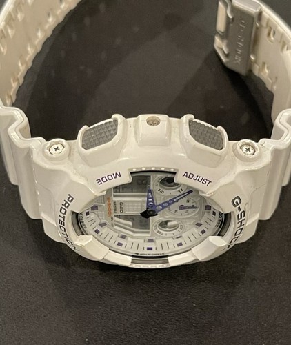 Casio G-shock 5081 GA-100A Water Resist 20BAR White Purple With New Battery! - 第 5/8 張圖片