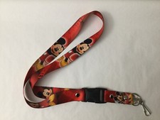 NEW Disney Red Mickey Mouse 22  Lanyard Badge Holder C23-24 