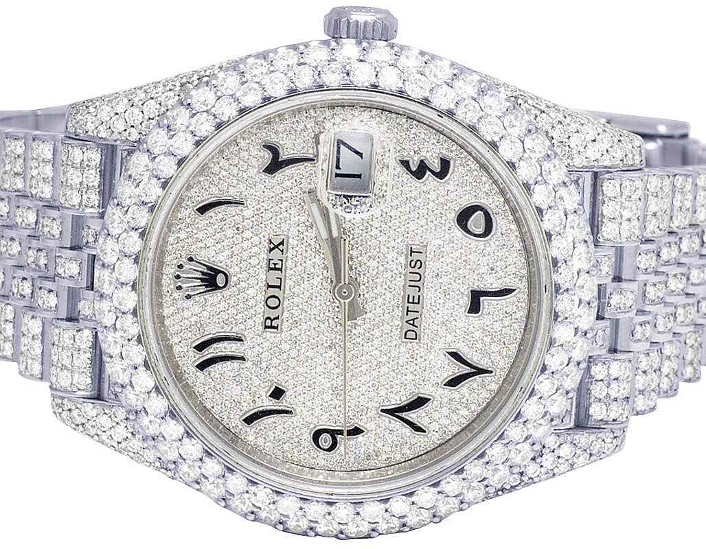 Mens Rolex Datejust II 126300 41MM Steel VS Arabic Dial Diamond Watch 22.75 Ct