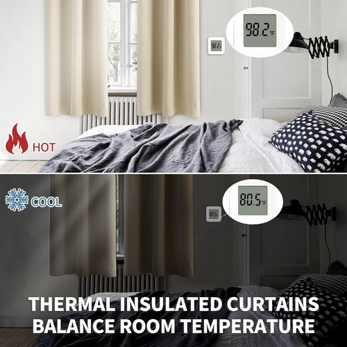 Elegant Room Darkening Curtains - 54 Inch Grommet Thermal Insulated Drapes - Picture 6 of 10